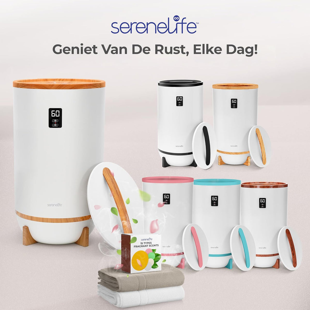 Handdoekwarmer – Handdoekverwarmer – Elektrische Handdoekwarmer – Handdoekverwarming – Bamboe Uitvoering – Timer 15/30/45/60 Minuten – Geschikt Voor 2 Grote Badhanddoeken