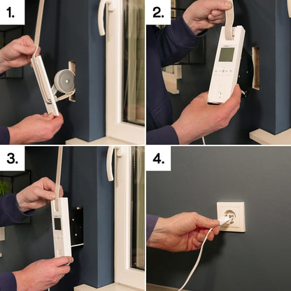 HOMEPILOT - Startset voor 2 rolluiken Smart | Complete set eenvoudige montage achteraf, biedt energie-efficiëntie en gemak | Inhoud: 1 x Gateway premium, 2 x RolloTron Klassiek Smart met bandoproller