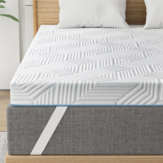 Topper 180x200 cm – Matrassentopper – Matrasbeschermer – Matrasverhoger – Slaaptopper – 10 cm dik Geltraagschuim – Wasbare Overtrek – H3 & H4 Stevigheid – Anti-slip Onderkant