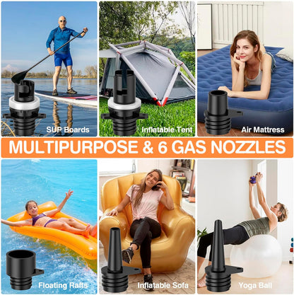 FOWAWU Sup Pomp, 20 PSI. Intelligent Dual - Stage Inflation & Deflation, Auto - Off. DC 12V Auto - Connector, Inflatable SUP Air Pump