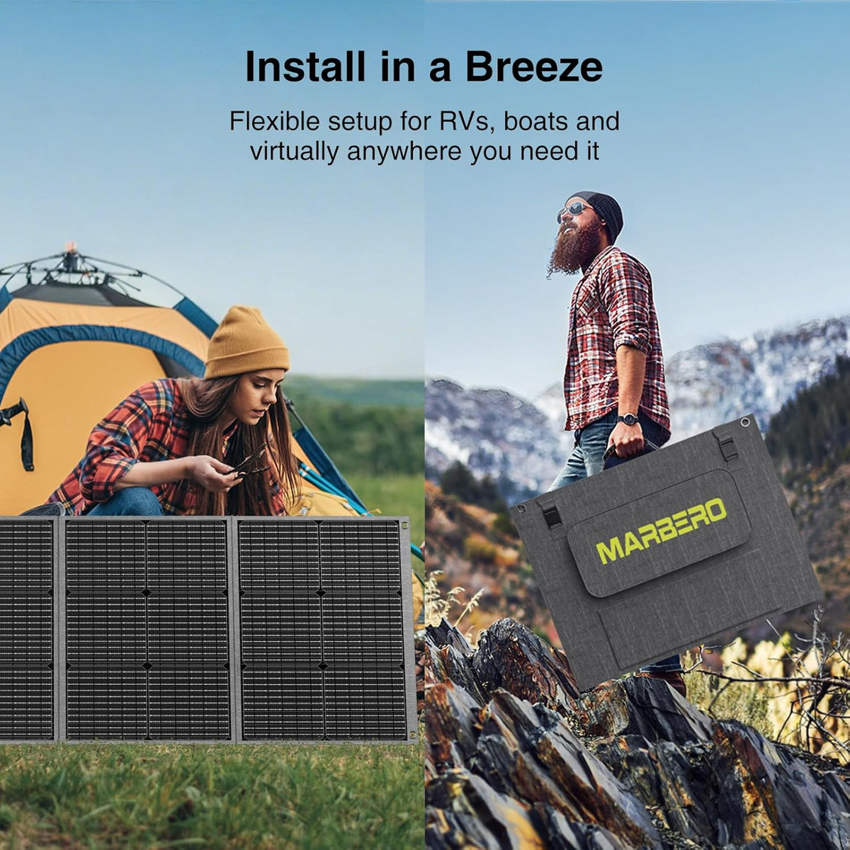 Zonnepaneel draagbaar – Zonnepaneel opvouwbaar – Solar Charger – Draagbare oplader – Powerstation zonnepaneel – 200W vermogen – Verstelbare standaard