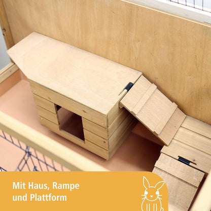 Kerbl Pet Kerbl Indoor Deluxe 82725 Small Animal Cage 115 x 60 x 92.5 cm with Wheels for Hamsters / Guinea Pigs etc.) - QUORE