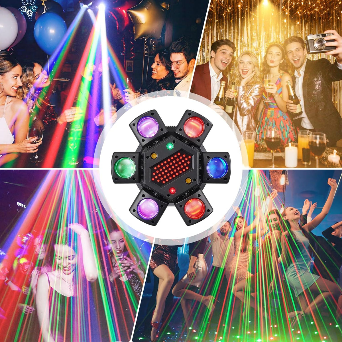 Moving Head LED 150W met afstandsbediening RGBW Gobo Beam discolicht partylicht 26CH DMX podiumlicht voor DJ Bar Verjaardag Club Bruiloft Koplamp