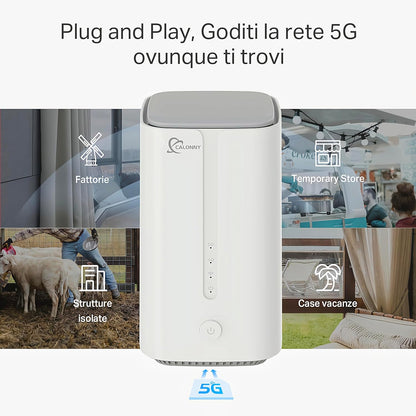 5G router met SIM WIFI 6 AX3000 3-poorts WAN/2.5Gbps LAN 5G NR TDD Max.4.61Gbps(s DL)/1.25Gbps(s) UL Dual Band Modem 2.4GHz 5.0GHz 802.11 a/b/g/n/ac/ax