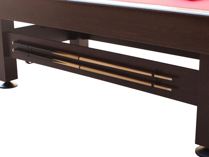Cougar Saphir Pool Table 7ft in Brown & Red | Height Adjustable & Incl. Accessories | Indoor Billiard Table for Children & Adults - QUORE