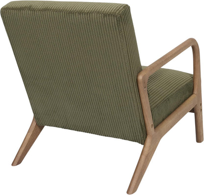 HOME DECO FACTORY, HD0531, Moderne groene velvet fauteuil voor in de woonkamer, ergonomisch ontwerp voor optimaal comfort, ideaal voor ontspanning en lezen, afmetingen 64,5x75x83 cm, groene kleur