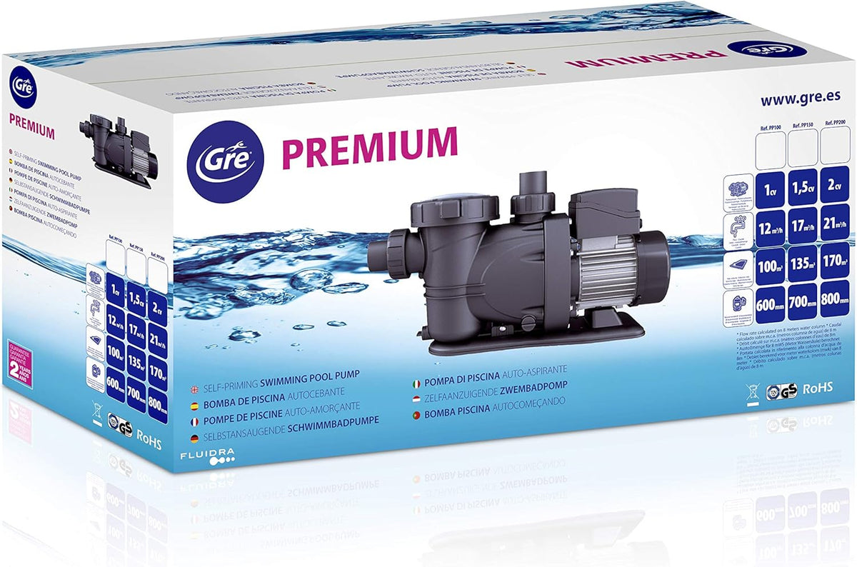 Gre PP102 Filterpomp voor zwembad, 900 W, 20.000 l/h