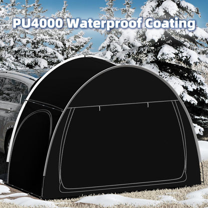 SUV Auto Tent, SUV Campingtent met Drie Deuren die aan alle Drie de Zijden Opengaan, Waterdichte en UV-Bestendige Grote Ruimte Autotent Achterklep voor Kamperen, EU-QCZP-BK