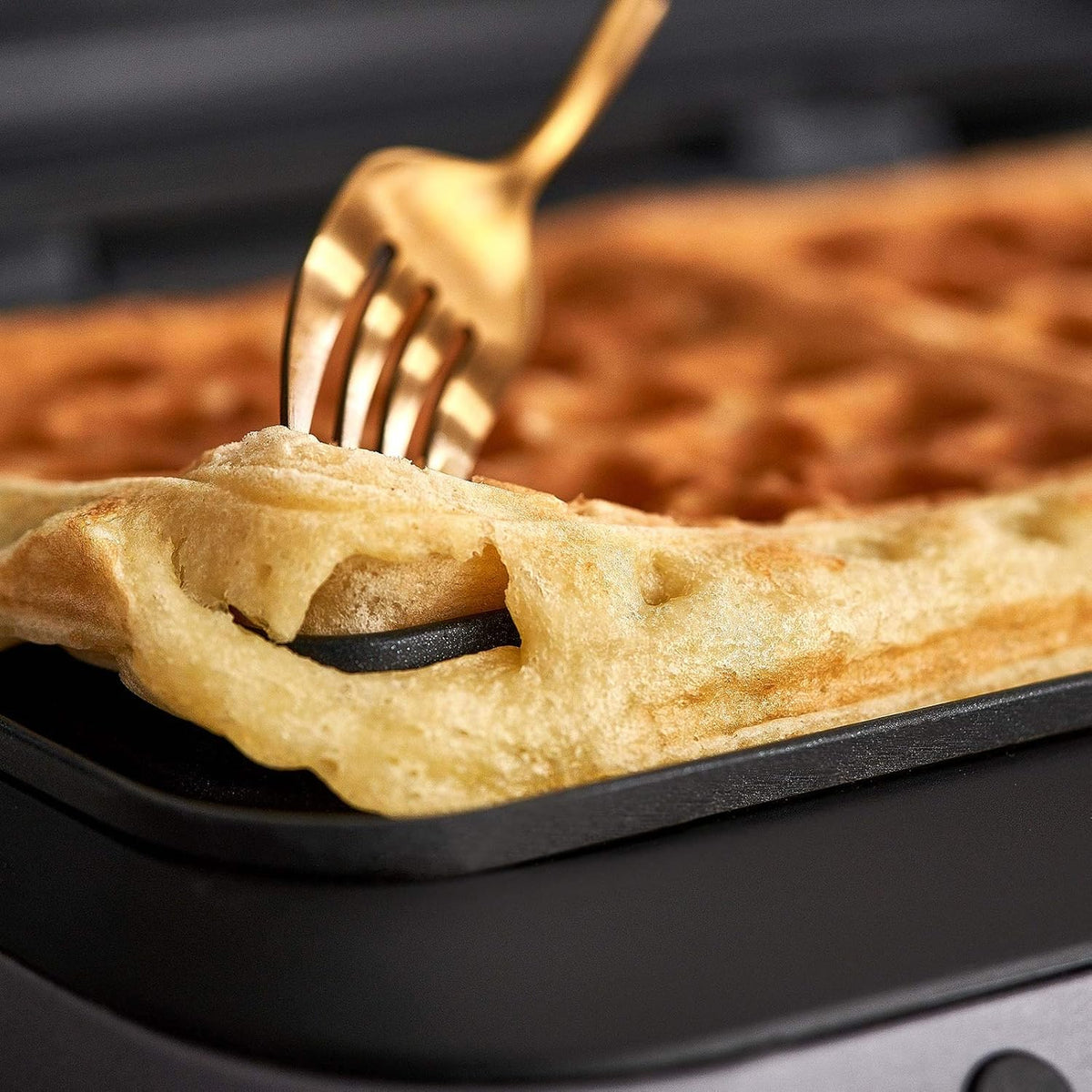 Wafelijzer Wanda 1600 W, dubbel wafelmaker voor Belgische wafels, praktische overloopgroef