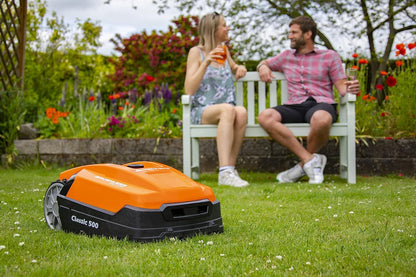 Robotmaaier – Robotgrasmaaier – Zelfrijdende Grasmaaier – Maaibot – Automatische Maaier – Tot 500 m² – Regensensor – Randsnijfunctie