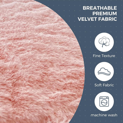 MAXYOYO Bean Bag Bed Convert Bean Bag to Bed Foam Sofa with Shaggy Cover and Fluffy Filling for Adults, Teenagers and Guests (Pink,King Size)