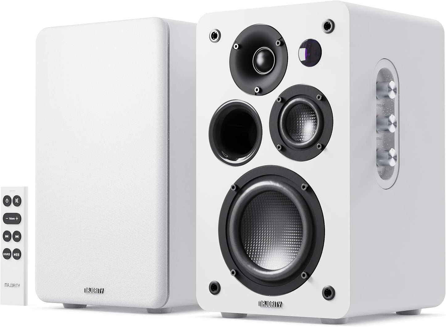 Actieve Boekenplankluidsprekers Wit – Boekenplank Speakers – Hifi Speakers – Tv Speakers – Pc Speakers – 2.2 Stereosysteem – 4 Inch Woofer