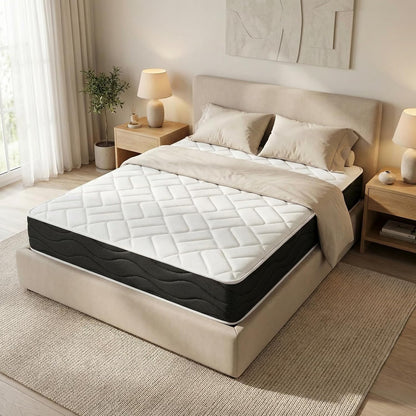 Somnia Descanso Bombay Visco-elastisch matras, omkeerbaar, ergonomisch, optimaal comfort en hardheid, mijtdicht, antibacterieel en hypoallergeen, 160 x 200 cm