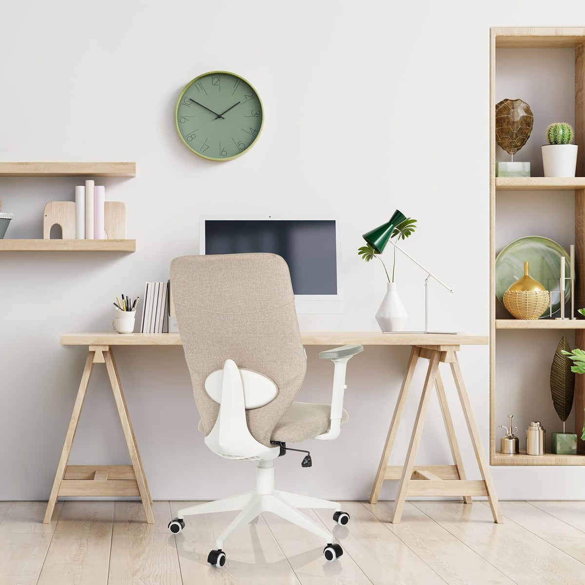 hjh OFFICE Thuisgebruik bureaustoel COSIO II Stof Beige
