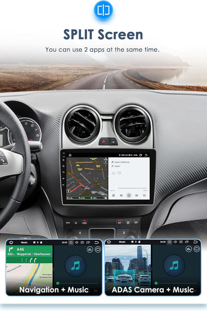 Ossuret Autoradio voor Alfa Romeo MiTo 955 (2008-2016), 9 Inch Android 13 Touchscreen 2+32GB GPS Navigatie met Carplay Android Auto WiFi Bluetooth Stuurwielbediening