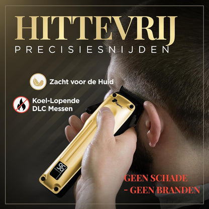 Fagaci Professionele Tondeuse voor Mannen met Superieure Precisie, 5X Langere Scherpte, Kappers Tondeuse Draadloos met 2 Messen (Fade & Taper), Borstelloze Motor