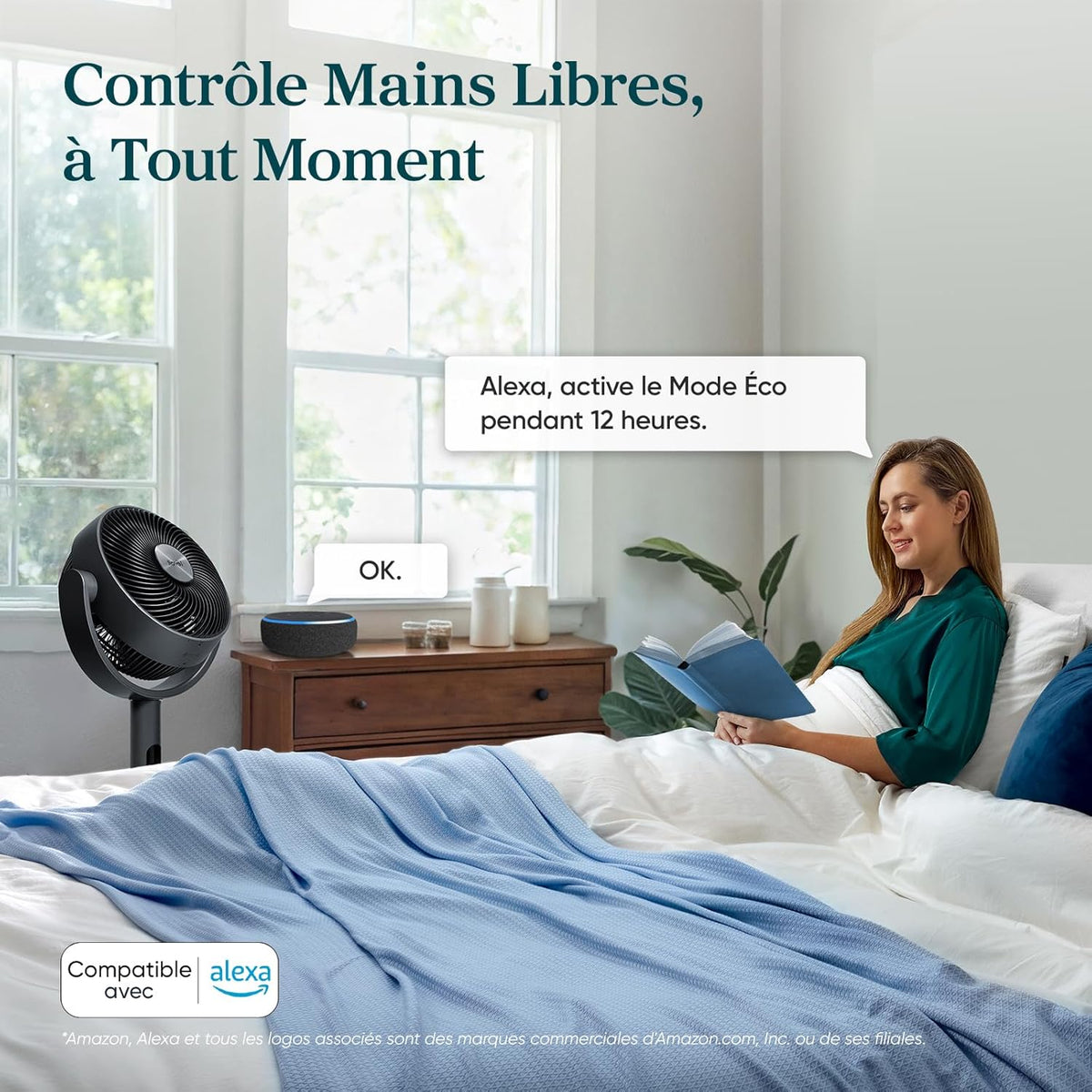 Intelligente Staande Ventilator – Ventilator – Vloerventilator – Koelventilator – Slaapkamerventilator – 20 dB Stil – WiFi App en Spraakbediening
