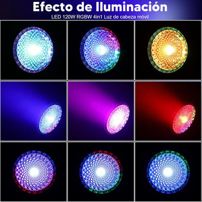 120W RGBW LED Moving Head – Moving Head Licht – Disco Light – DJ Verlichting – Feestverlichting – RGBW Volledige Kleuren – Energiezuinig & Flexibele Beweging