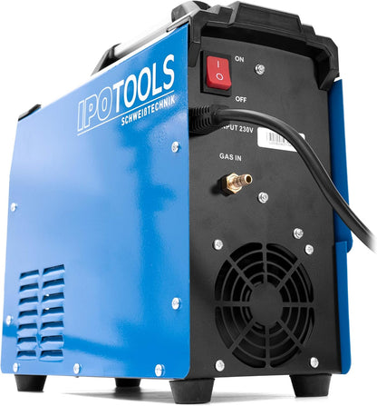 IPOTOOLS MIG-160ER MIG Lasapparaat, MIG MAG Lasapparaat, 160 ampère, voor FLUX/vuldraad en Elektroden, MMA, digitaal display, IGBT-technologie, 230 V