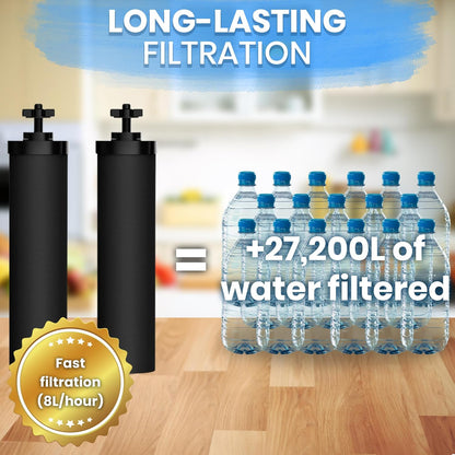 Filterpatronen Voor Zwaartekrachtwaterfilter – Waterfilterpatronen, Vervangingsfilters, Filtercartridges, Filterelementen – Set Van 4 Stuks – Actieve Kool Voor Betere Smaak – Effectieve Waterzuivering
