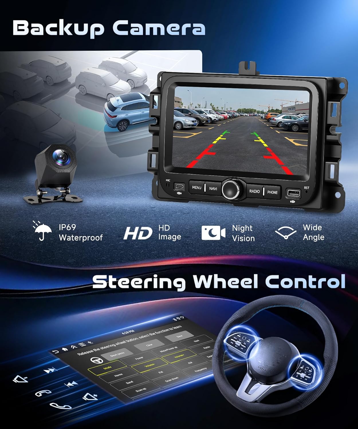 Autoradio Jeep Renegade – Auto Stereo – Multimedia Systeem – Navigatie Radio – DAB Radio – 7" IPS Touchscreen – Android 15 met Draadloos CarPlay & AHD Camera