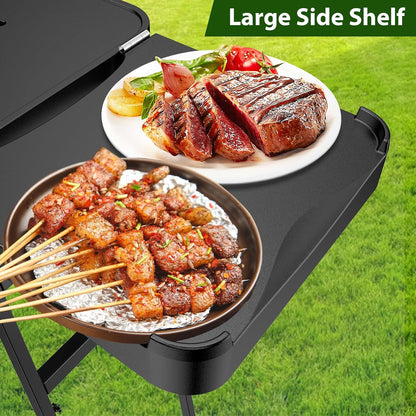 Draagbare indoor grilltafelstandaard voor Ninja Woodfire Outdoor Grill (OG701 OG850 OG951-serie), 129,5 cm grote ruimte, opvouwbare camping bumperkleven tafel voor Blackstone bakplaat/Onni