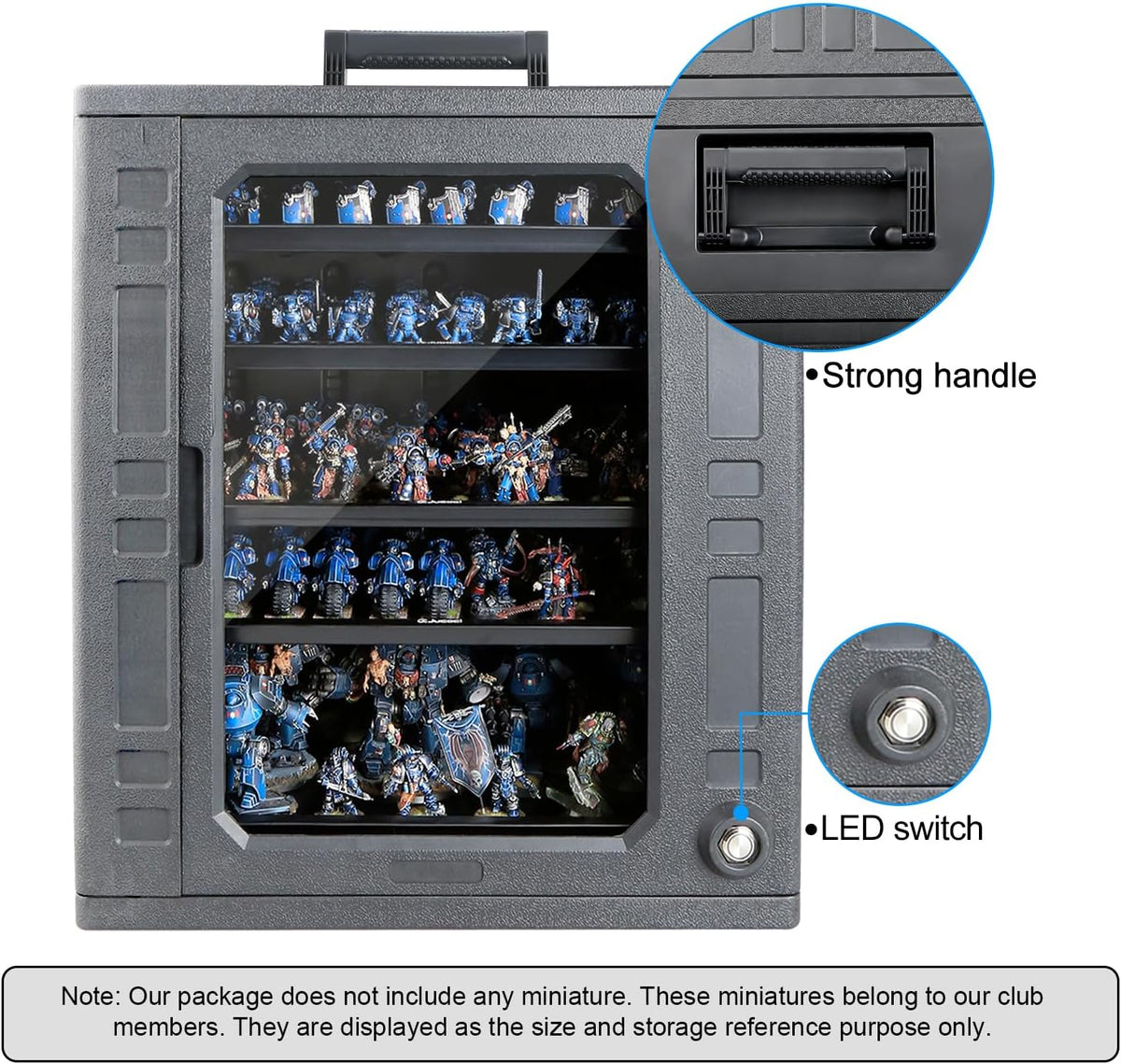 Jucoci Miniaturen Opbergkoffer Miniaturen Transportkoffer (groot formaat met licht)