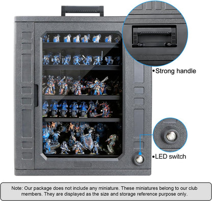 Jucoci Miniaturen Opbergkoffer Miniaturen Transportkoffer (groot formaat met licht)