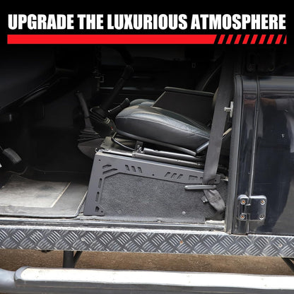 Aluminiumlegering, zwart, autostoel, houder, compatibel met LR Defender 90 110 130 2004-2018, autostoel, zijbevestiging, houder, interieur, accessoires