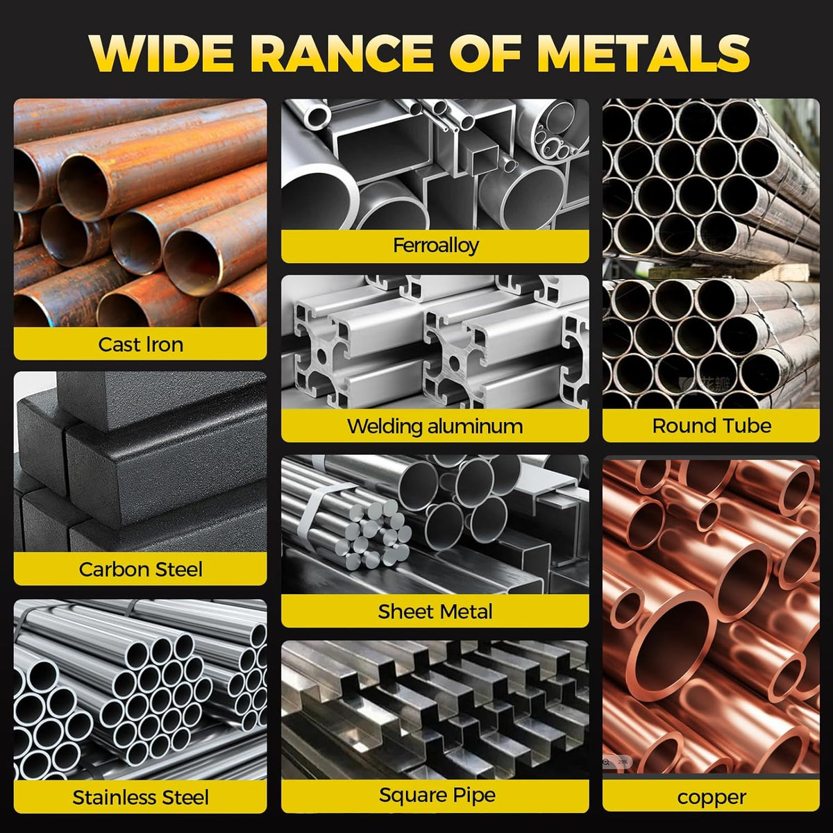 MIG-lasapparaat, 200 A, 6-in-1 multi-proces-aluminium MIG-lasapparaat met vuldraad-MIG/gasloze MIG/gasloze MIG/boog/lift TIG-lassen met 3 lasdraden, oranje (MIG200)