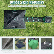 3-in-1 Kattentent - Kattenverblijf - Kattententen - draagbare Catiotent - met 1 Koepeltent - 1 Rechte Tunnel - 1 Kubus - Buitenkattenbox - voor Katten - Konijnen - Andere Dieren - Polyester - Zwart/Groen