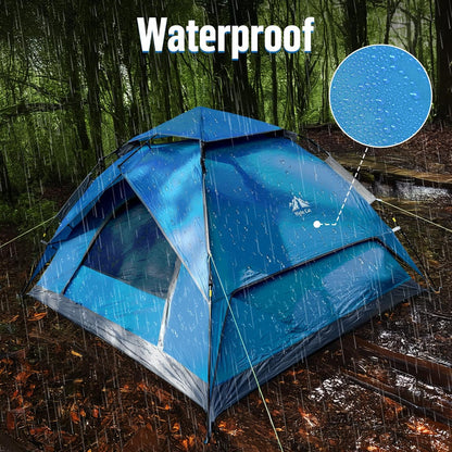 Night Cat Camping Tent 2 3 4 Persoon Man Waterdicht Gemakkelijk Set Up Nemen Up Dome Familie Tent Automatische