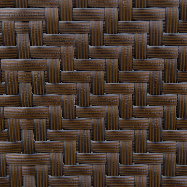 Tuinstoelen - Klapstoel - Vouwstoel - Campingstoel - Buitenstoelen - Verstelbaar Rugleuning - Armleuningen - Opklapbaar - 7-voudig - voor - Terras - Tuin - Camping - PE Rotan - Staal - 58 x 71 x 111 cm - Zwart/Donkerbruin