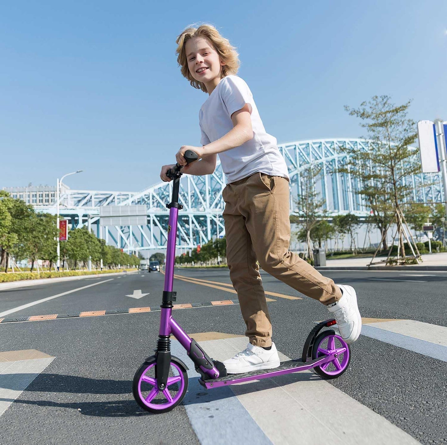 Lamborghini Kick Scooters voor kinderen van 8-12 jaar, premium kinderstep met opvouwbaar aluminium frame en verstelbaar stuur