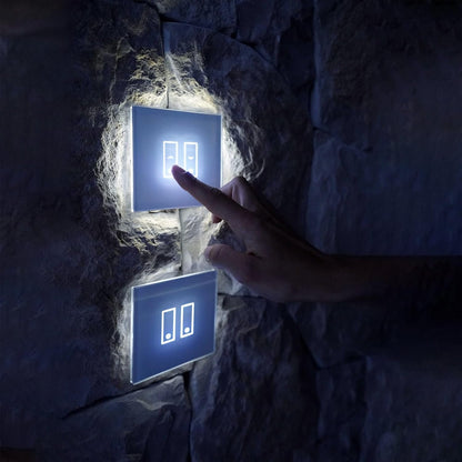 iotty E1 PLUS Wi-Fi slimme schakelaar voor lampen en deuren, compatibel met Google Home, Alexa en Siri, IOS en Android app, verlicht glaspaneel, temperatuur- en helderheidssensoren