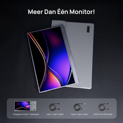ARZOPA 16.1" Portable Game Monitor, 144Hz 106% sRGB FHD, HDR, Ultra Thin, Eye Protection, 2nd Screen for PC/PS5/Mac/Xbox - Z1FC Grey - QUORE