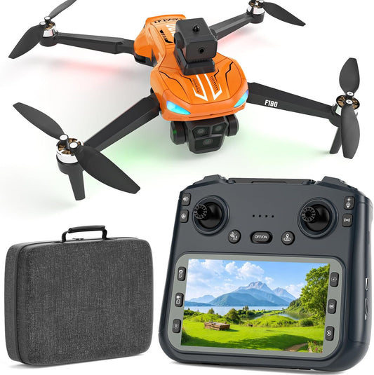 GPS drone met 4K camera, 4,5'' Afstandsbedieningsscherm, Automatische Terugkeer, Automatische Obstakelvermijding, 22 Minuten vlucht, Opvouwbare RC-quadcopter met volgfunctie, cadeau voor volwassenen