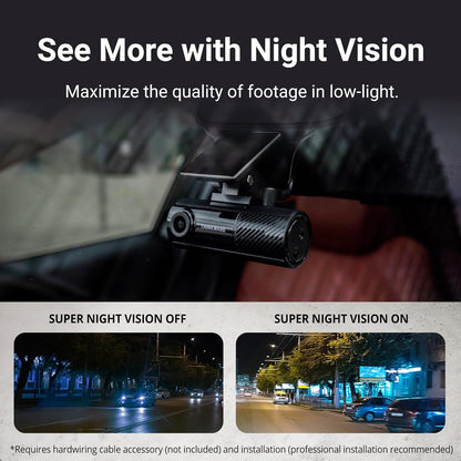 THINKWARE F70 PRO Dashcam 1080p front, 140° groothoek-dashboardcamerarecorder met G-sensor, gebufferde parkeermodus, nachtzicht, 32 GB wifi autocamera