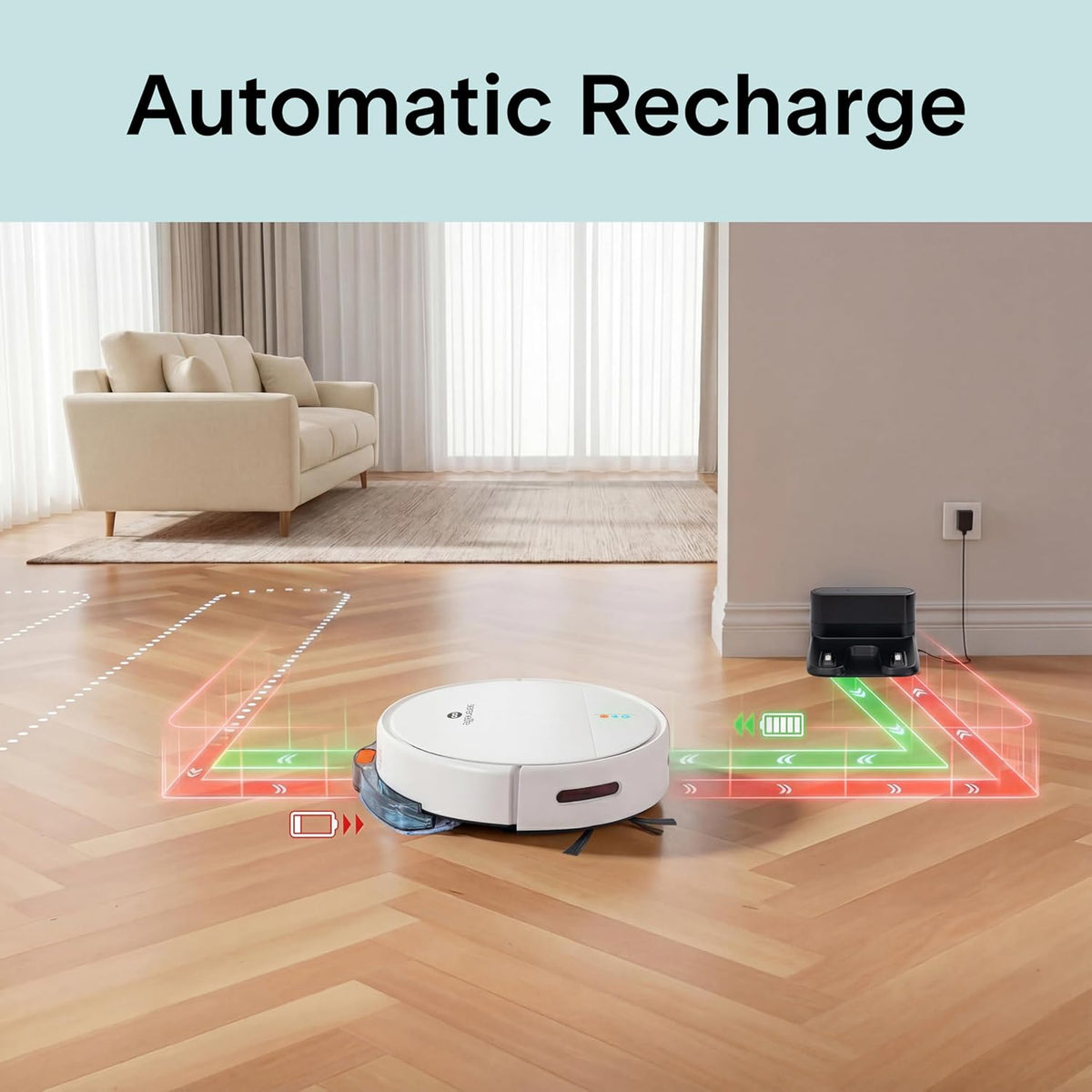 Robotstofzuiger – Robotstofzuiger met dweil – Robotmop – Automatische stofzuiger – Slimme robotstofzuiger – 700Pa zuigkracht – App bediening