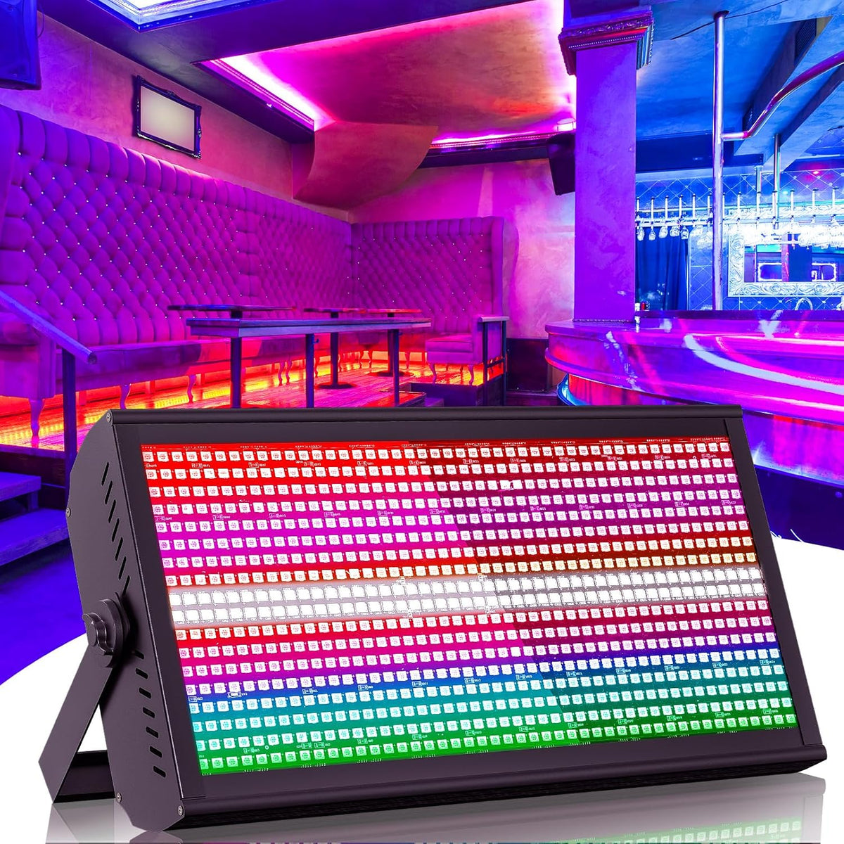 Wallwasher podiumlicht, 200 W, RGBW 768 leds, stroboscoopverlichting met DMX en geluidsactivering voor disco, DJ-bar, Kerstmis, Halloween, bruiloften