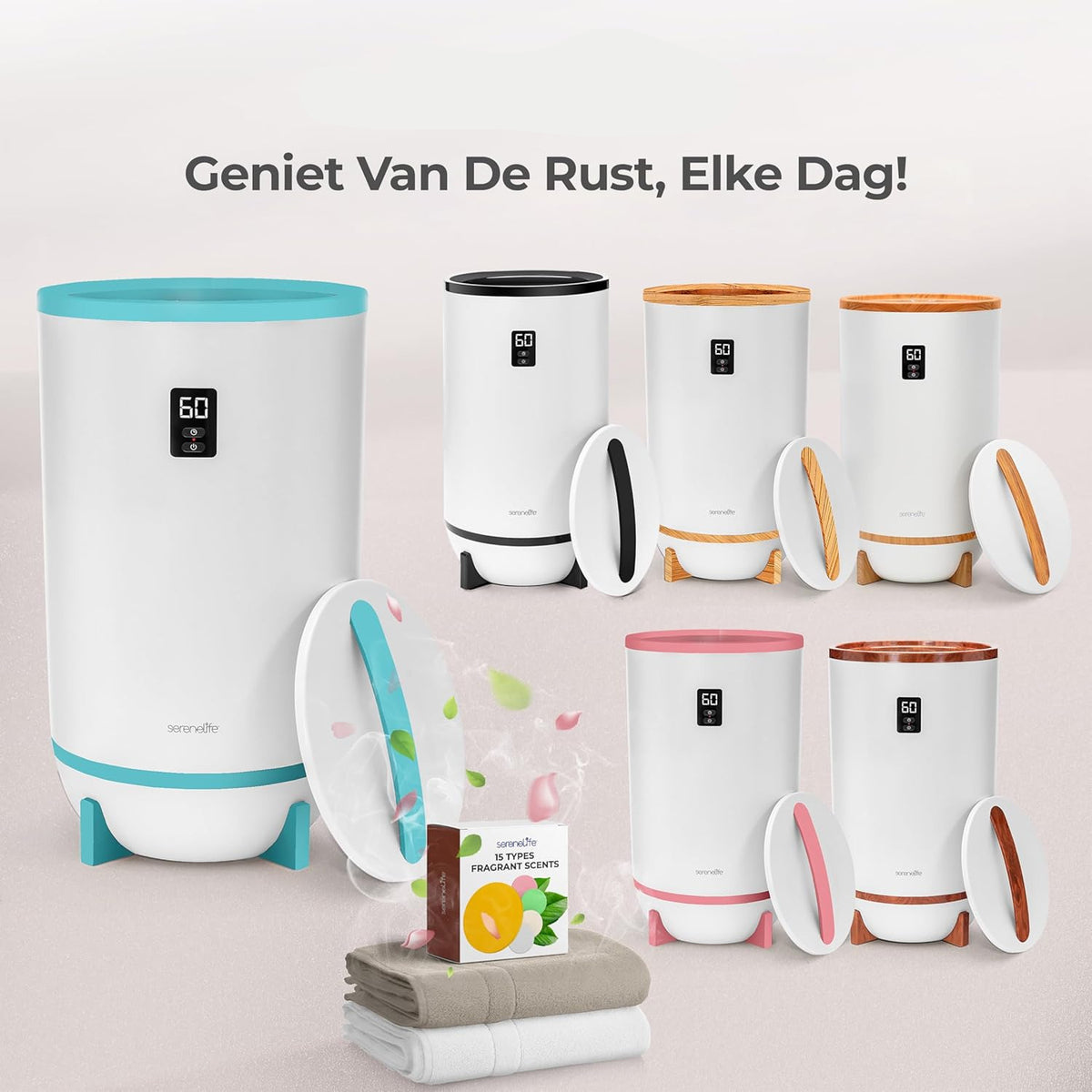 Handdoekwarmer – Handdoekverwarmer – Handdoek Warmer – Handdoekstomer – Towel Warmer – Elektrische Emmer – Inhoud 2 Badhanddoeken – Automatische Uitschakeling – Blauw