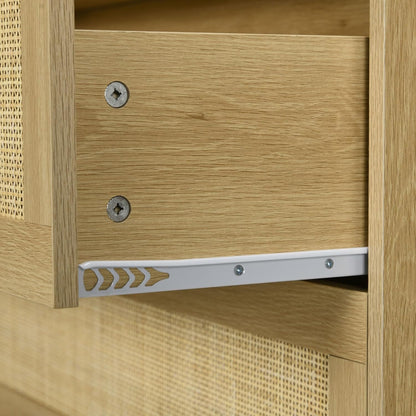 HOMCOM chest of drawers side cabinet with 3 drawers chest of drawers MDF natural 80 x 40 x 80 cm - QUORE