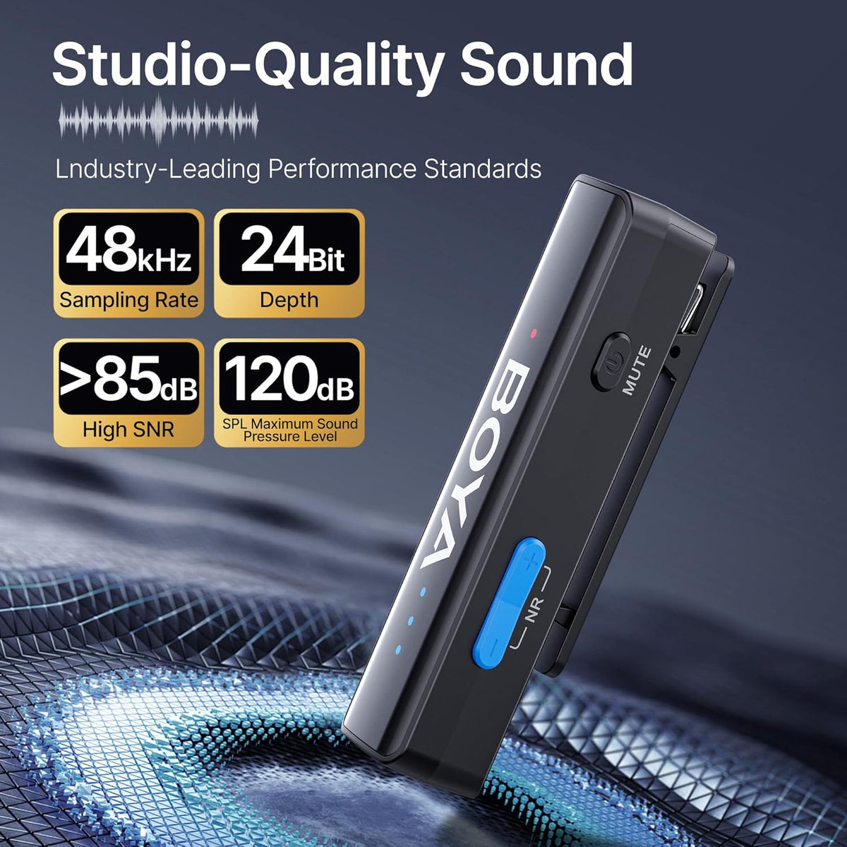 Boya Boyalink 3-in-1 draadloze lavalier-microfoon met USB-C/Lightning/3,5 mm TRS, Mini Lapel Mic, 48 kHz 24 bit, 1000 ft, 30 uur gebruik, ruisonderdrukking, clip on microfoon voor