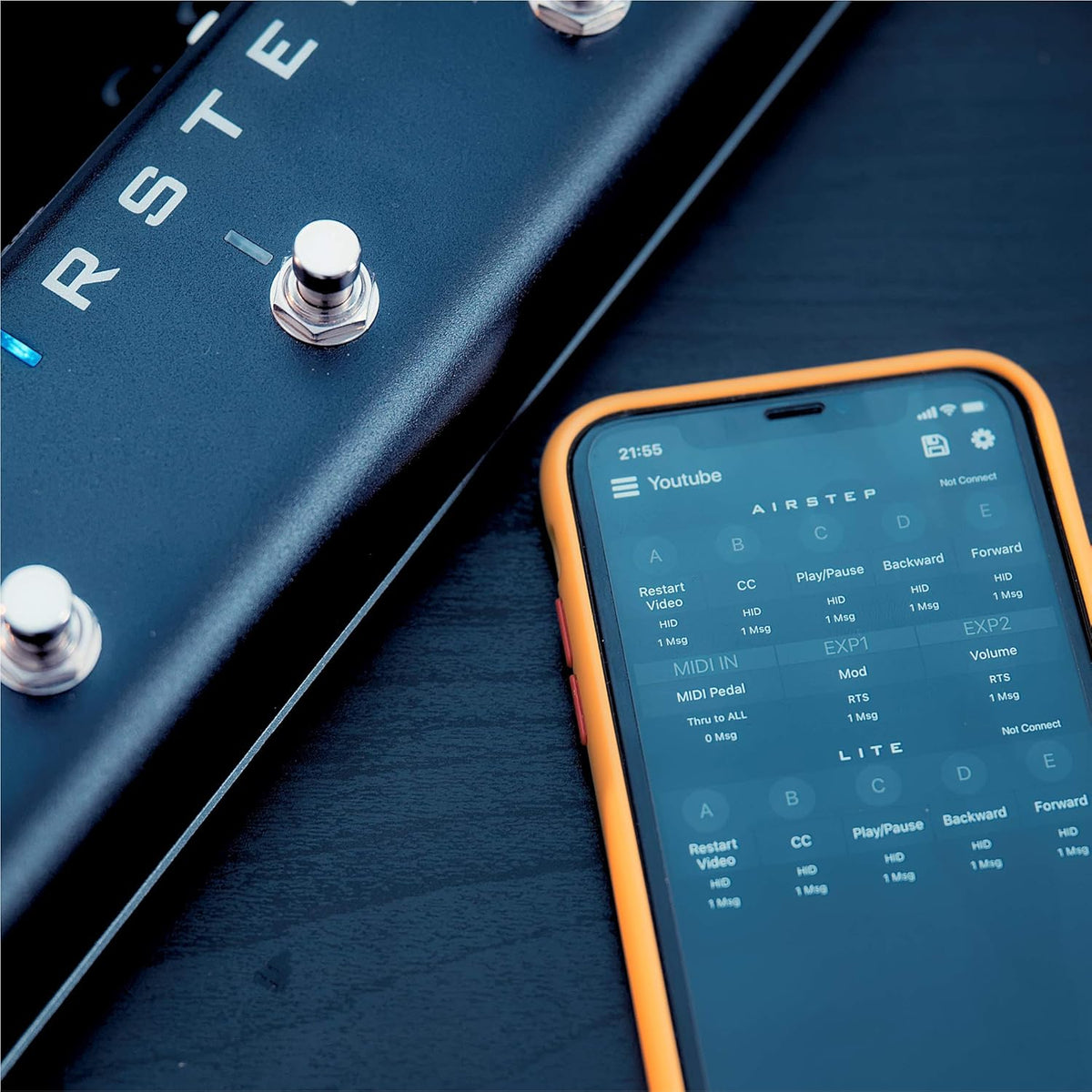 Voetcontroller – Multi-Voetschakelaar – MIDI Voetschakelaar – Footswitch – Handsfree Controller – Combo Set Met 10 Voetschakelaars – MIDI, USB, Bluetooth En HID – 2 Expressie-Ingangen