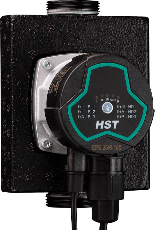 HST | zeer efficiënte verwarmingspomp | circulatiepomp | HST EPS 25-6/180 mm | opvoerhoogte 6 meter | toerentalregeling via PWM-signaal
