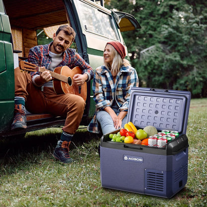 AAOBOSI Koelboxer 25L: Camping Koelkast 12v 240v, -20°C tot 20°C Compressor 12v Koelvriescombinatie voor Camper, Auto, Vrachtwagen, Boot, Camper, Reizen, Picknick