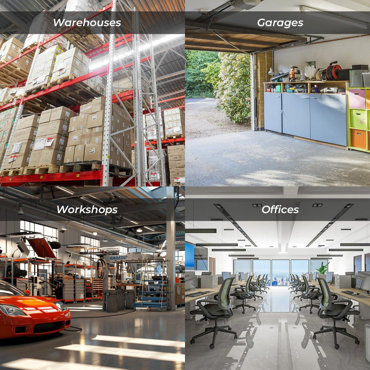 Industriële Luchtcirculator Wit – Luchtverplaatser, Vloerventilator, Circulatieventilator, Werkplaatsventilator – 4 Snelheidsstanden – Instelbare Draaihoek en 2400 CFM