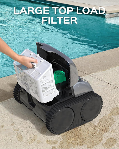 WYBOT C1 Robot Piscine avec Planification D'itinéraire Intelligente, Nettoyage Entièrement Automatique du Sol, Ligne de Flottaison, Murs, Jusqu'à 150 mins, Triple Moteur Amélioré idéal pour 150 ㎡