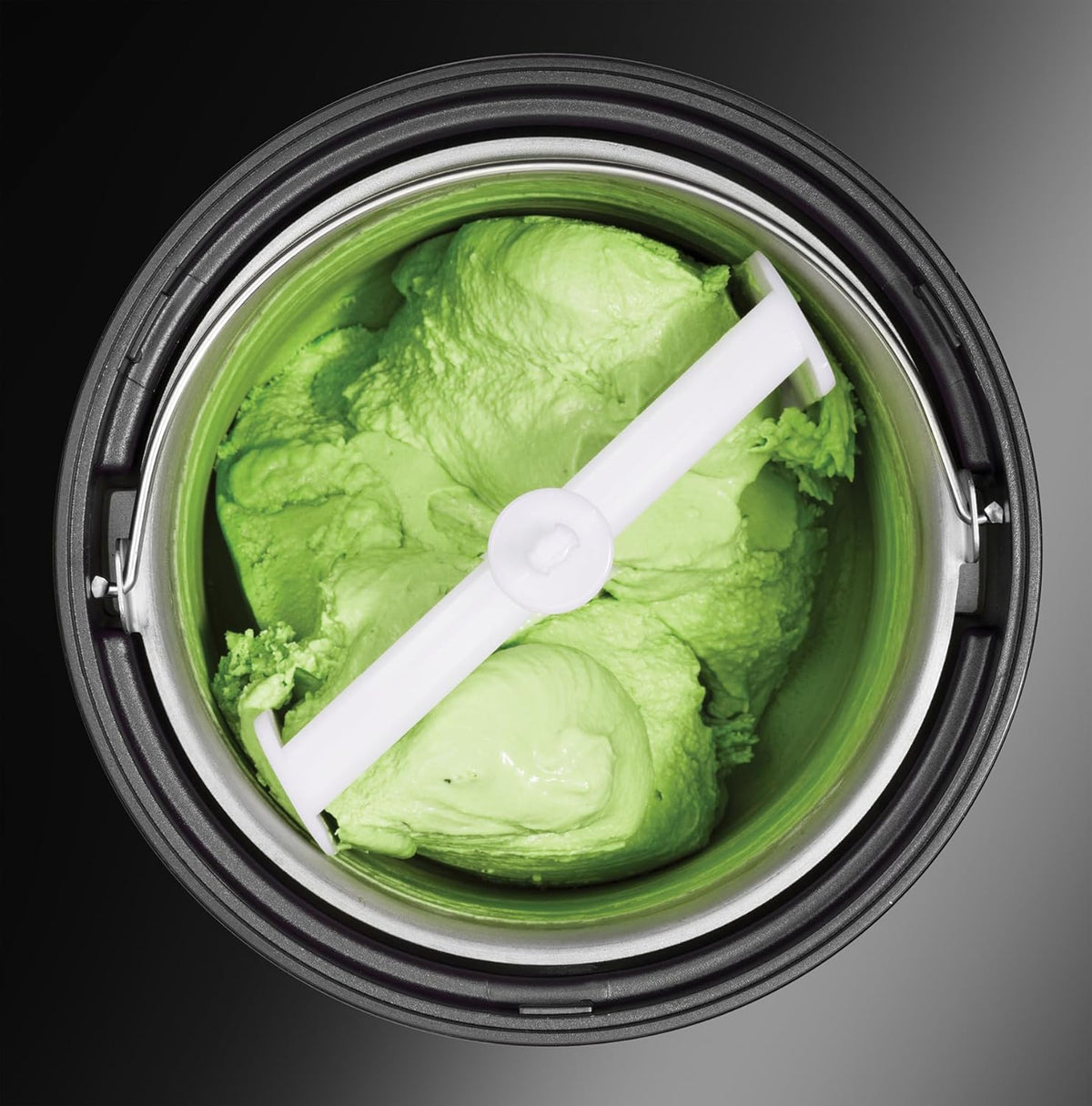 UNOLD 48845 Gusto IJsmachine, met zelfkoelende compressor, 180 W, 2 l volume, elegante roestvrijstalen behuizing, lcd-display, digitale timer