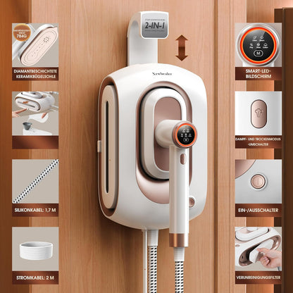 Stoomstrijkijzer – Strijkijzer – Stoomstation – Kledingstomer – Strijkapparaat – 1600 W Vermogen – 1,2 L Afneembaar Waterreservoir